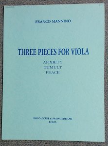 Franco Mannino Three Pieces For Viola Anxiety Tumult Peace