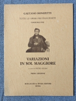 Gaetano Donizetti Variazioni In Sol Magg Variation G Major