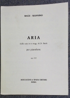 Bach - Mannino Aria From Bach's D Major Piano Op 213 Suite sheet music