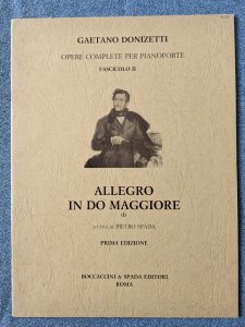 Gaetano Donizetti Allegro Do Maggiore C Major Pietro Spada