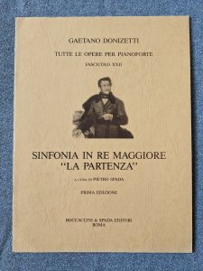 Gaetano Donizetti Symphony In Re Magg (D Maj) "La Partenza"