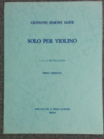 Giovanni Simone Mayr Solo For Violin Pietro Spada