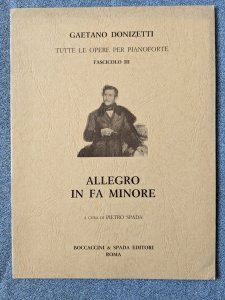 Gaetano Donizetti Allegro Fa Minore F Minor Boccaccini & Spada