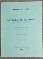 Ferdinando Paer Concert In D Major For Organ & Orchestra sheet music
