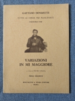 Gaetano Donizetti Variazioni Mi Magg E Major Pietro Spada