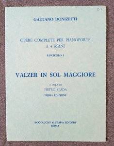 Gaetano Donizetti Waltz In G Major Sol Magg Piano 4 Hands