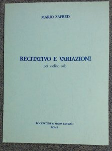 Mario Zafred Recitative and Variations per Violin Solo