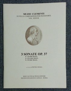 Muzioi Clementi Sonata 3 Sonate Op 37 C Maj, G Maj, & D Maj