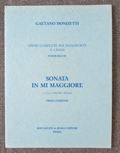 Gaetano Donizetti Sonata E Major BS1039 Boccaccini & Spada