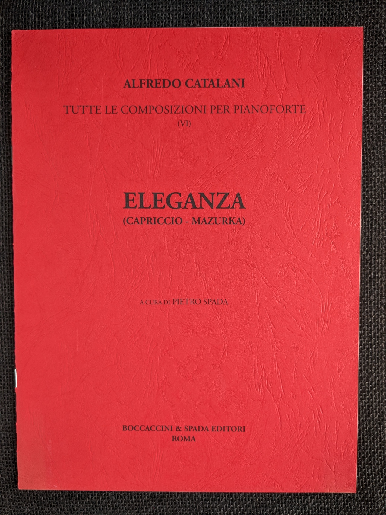 Alfredo Catalani Eleganza Capriccio - Mazurka For Piano - Click Image to Close