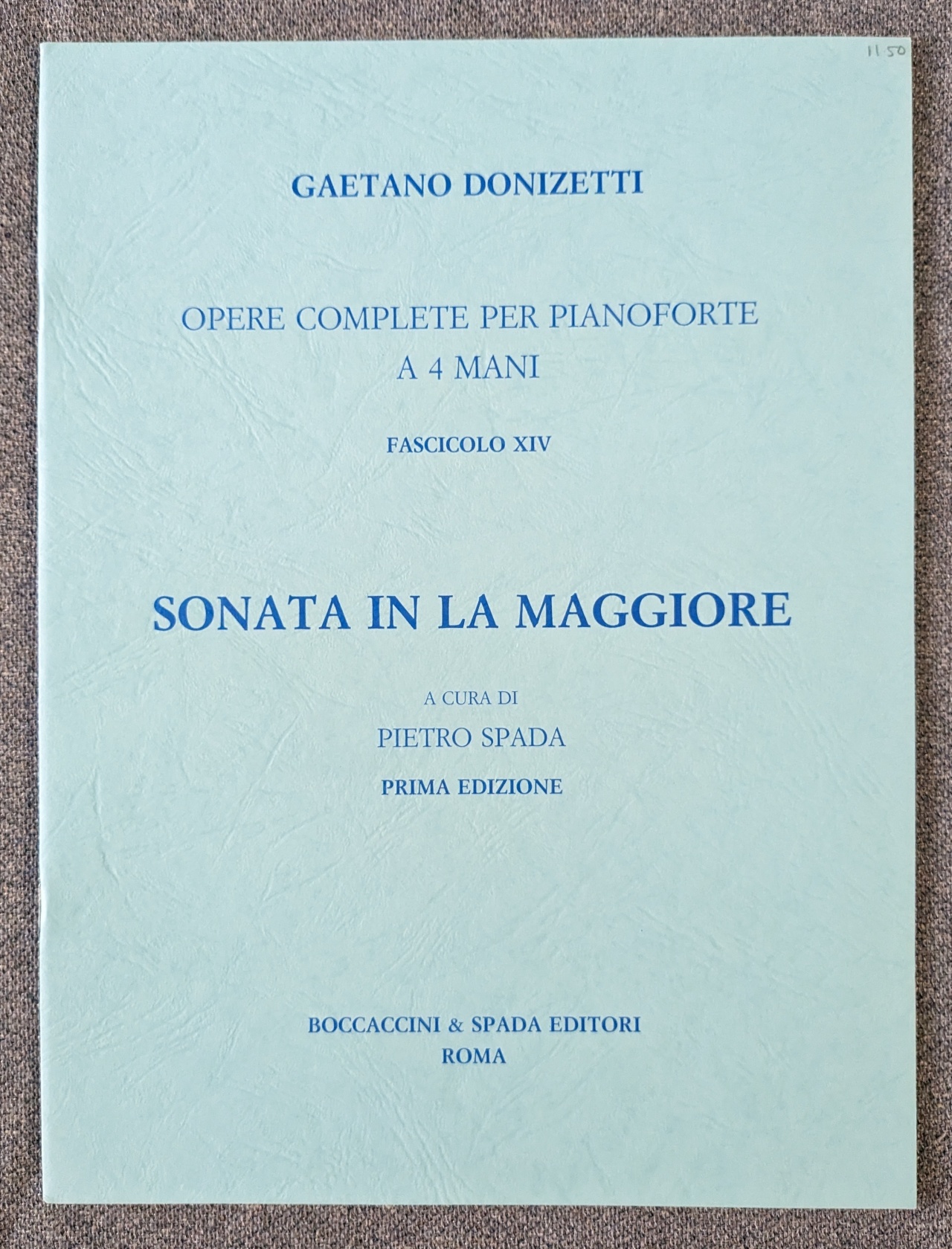 Gaetano Donizetti Symphony In A Major Piano Boccaccini & Spada - Click Image to Close