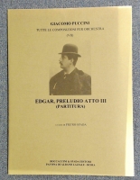 Giacomo Puccini Edgar Prelude Act III (Score) Pietro Spada