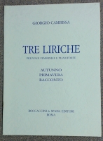 Giorgio Cambissa Tre Liriche 3 Lyrics
