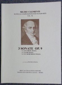 Muzio Clementi 3 Sonatas Op 9 B Flat Maj, C Maj, E Flat Maj