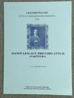 Giacomo Puccini Manon Lescaut, Prelude Act Two Score