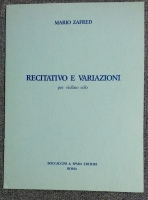 Mario Zafred Recitative and Variations per Violin Solo