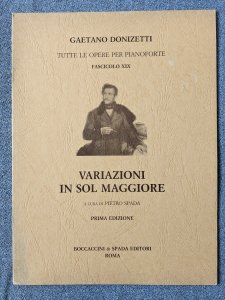 Gaetano Donizetti Variazioni In Sol Magg Variation G Major