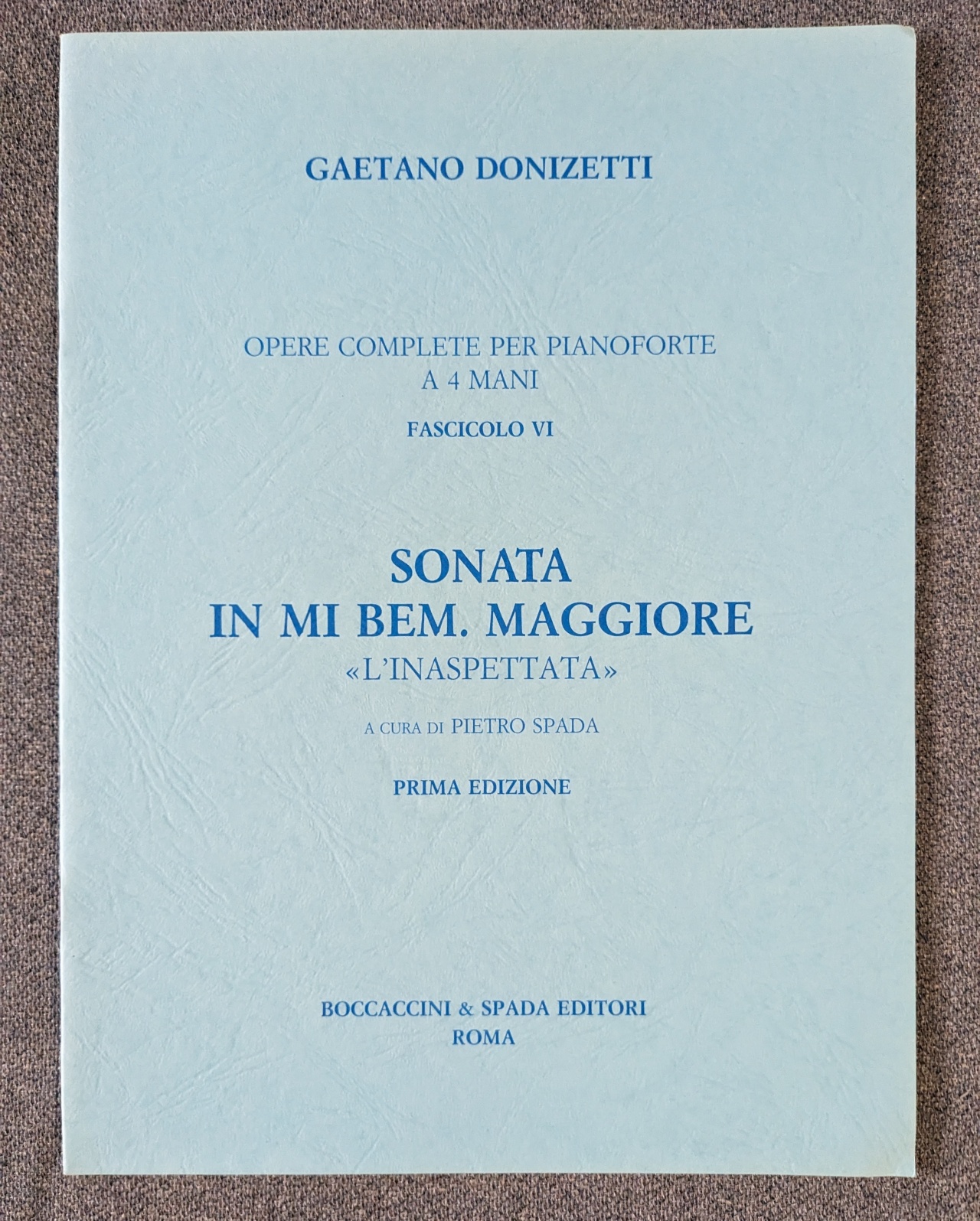 Gaetano Donizetti Sonata Mi Bem Magg E Flat Maj L'Inaspettata - Click Image to Close