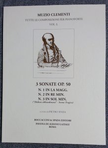 Muzio Clementi 3 Sonatas Op 50 A Major, D Minor & G Minor