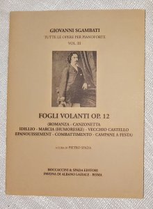 Giovanni Sgambati Fogli Volanti Op 12 Edited Pietro Spada