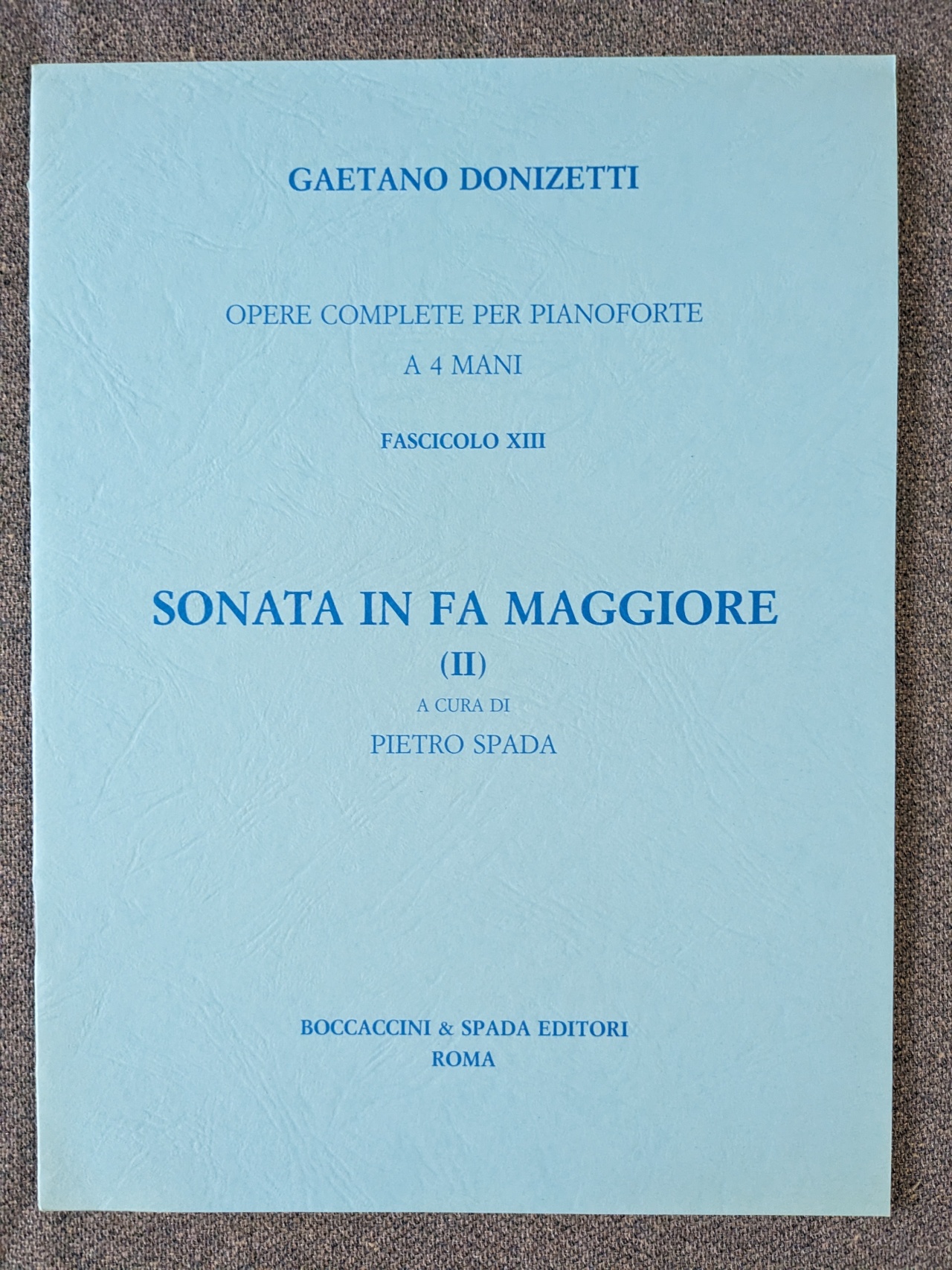 Gaetano Donizetti Sonata In F Major No 2 - Piano 4 Hands - Click Image to Close