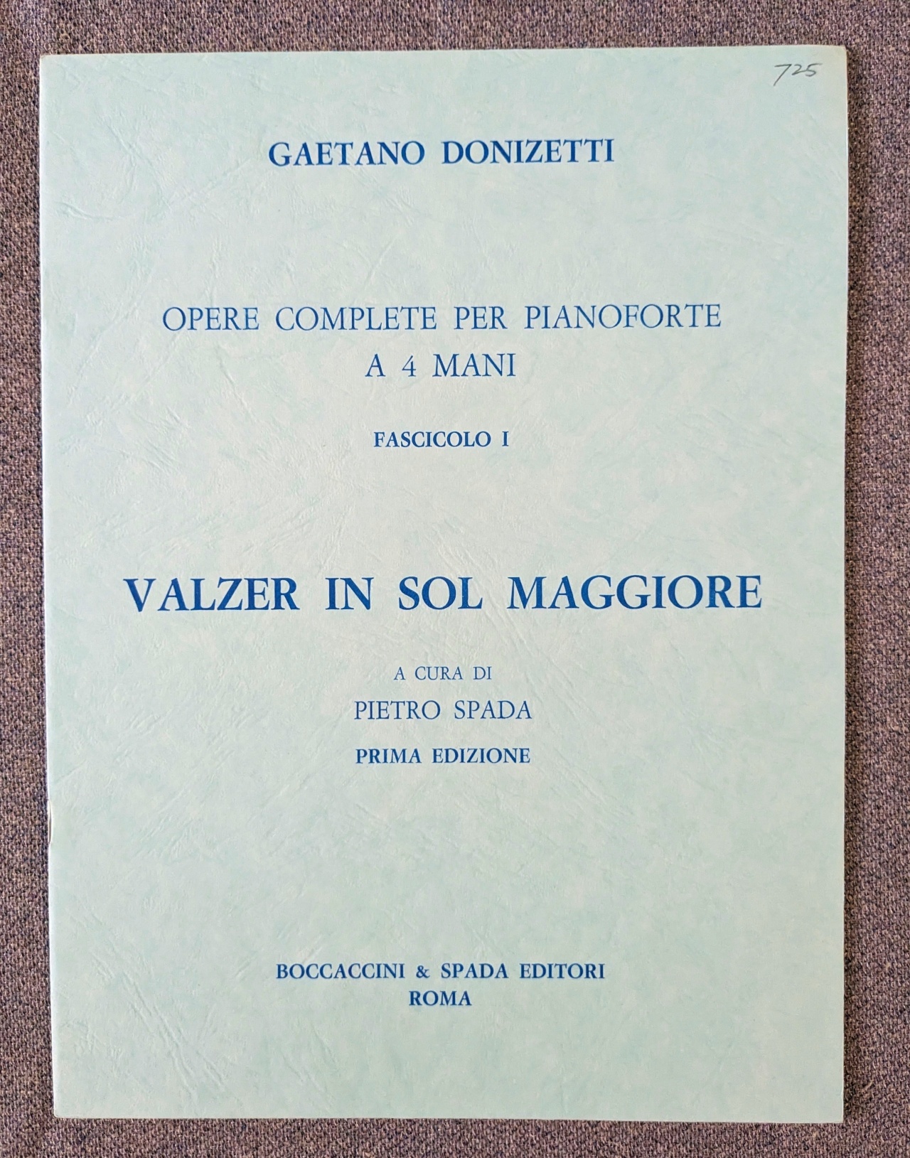 Gaetano Donizetti Waltz In G Major Sol Magg Piano 4 Hands - Click Image to Close
