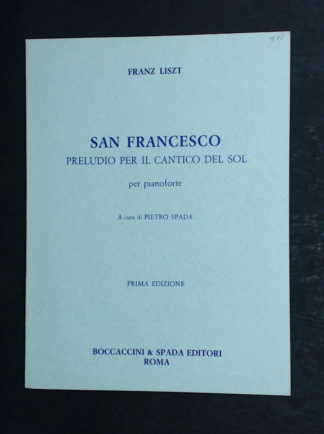 Franz Liszt San Francisco Prelude Canticle Of The Sun Piano - Click Image to Close