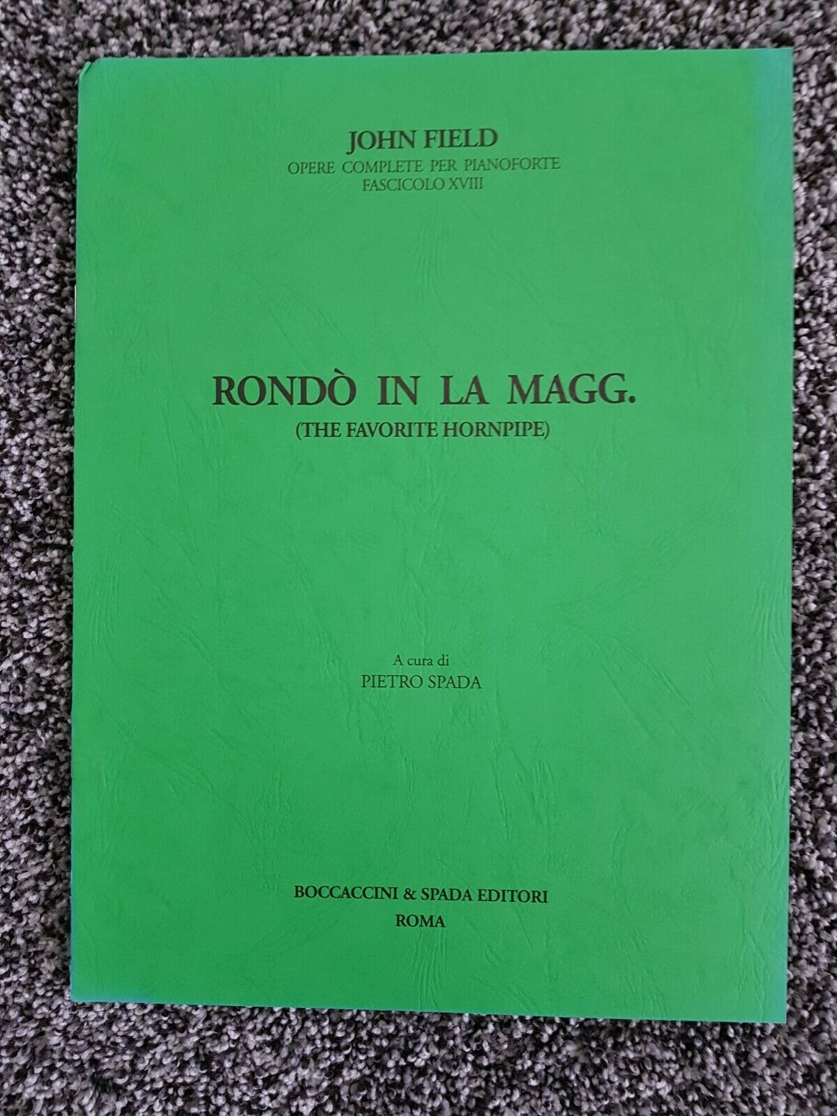 John Field Rondo A Maj Favorite Hornpipe. Pietro Spada - Click Image to Close