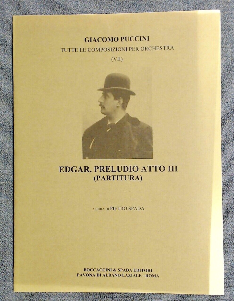 Giacomo Puccini Edgar Prelude Act III (Score) Pietro Spada - Click Image to Close