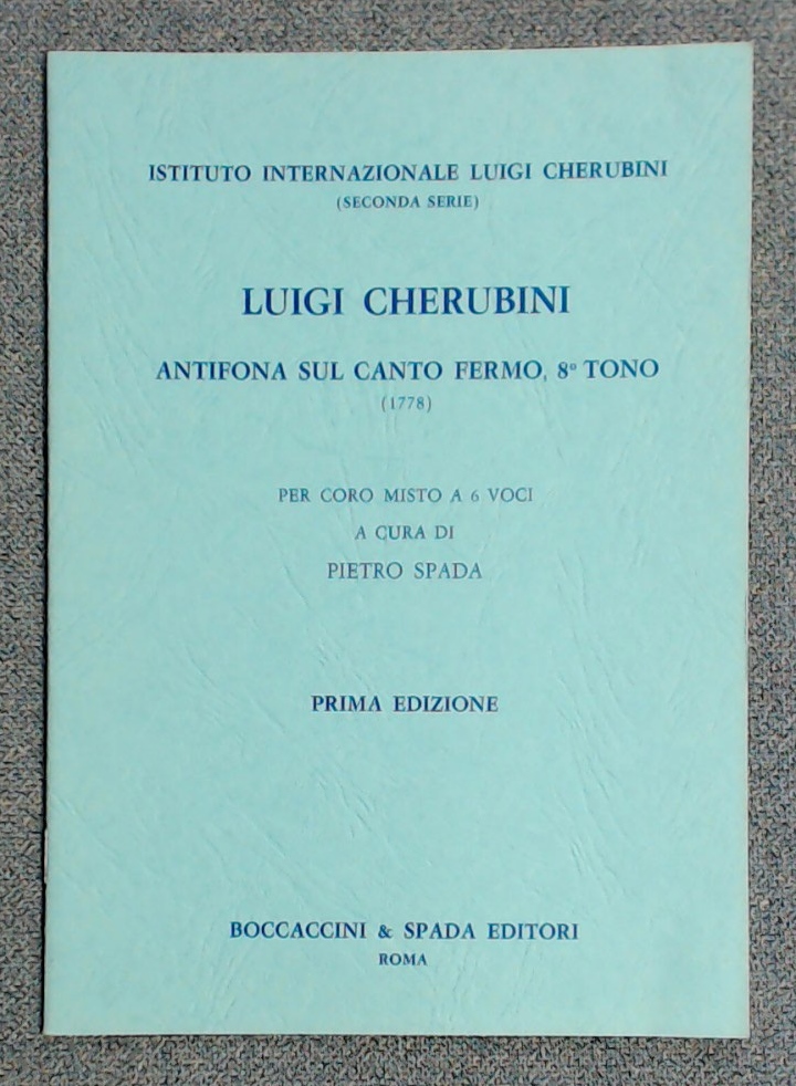 Luigi Cherubini Antifona Sul Canto Fermo Mixed Voices/Choir - Click Image to Close