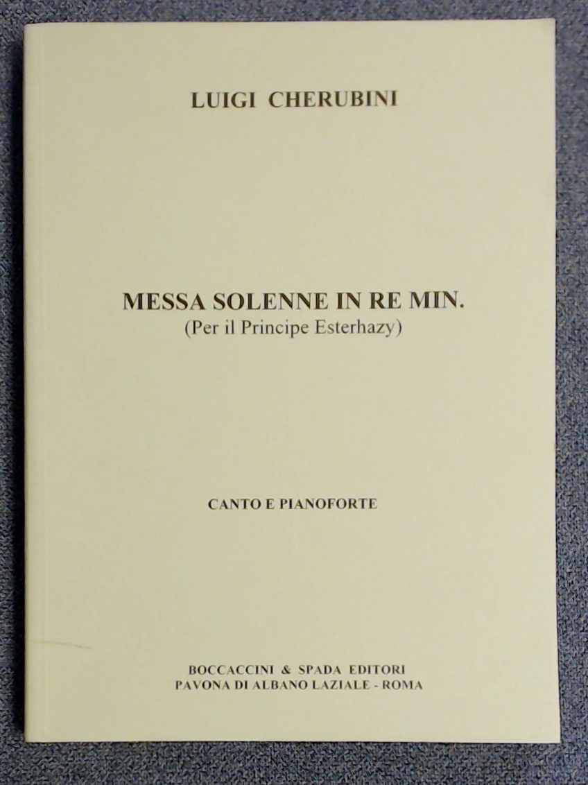 Luigi Cherubini Messa Solenne (Solemn Mass) D Minor - Click Image to Close