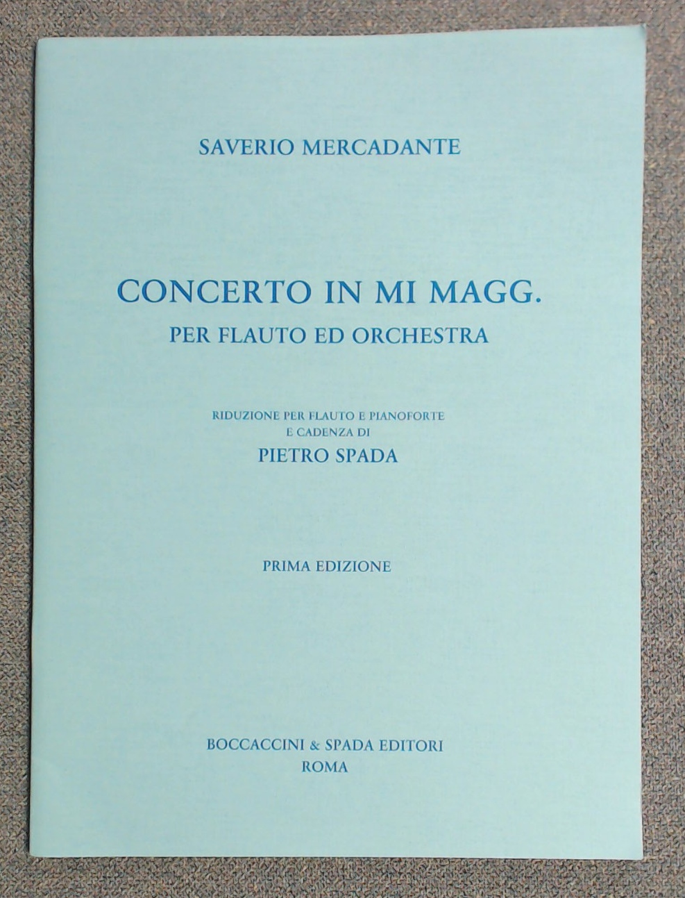 Saverio Mercadante Concerto In Mi Magg Flauto & Orchestra - Click Image to Close
