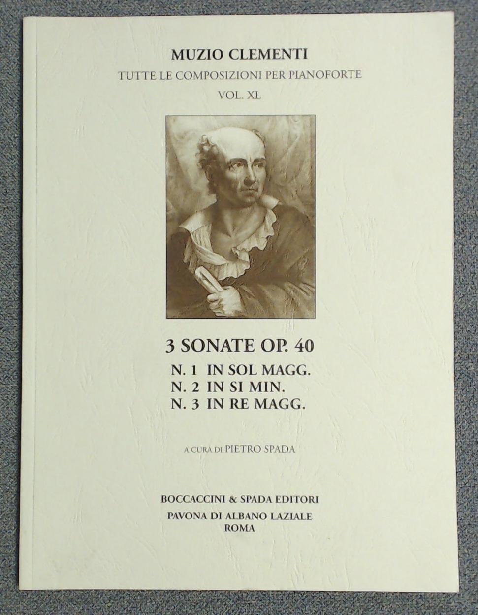 Muzio Clementi 3 Sonatas Op 40 G-Maj, B-Min & D Maj Vol XL - Click Image to Close