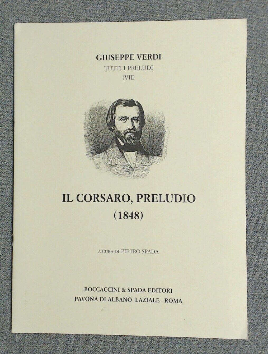 Giuseppe Verdi Corsaro Prelude Boccaccini & Spada - Click Image to Close