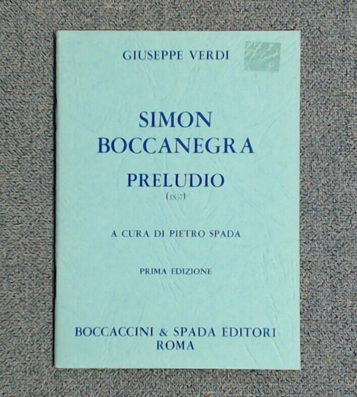 Giuseppe Verdi Simon Boccanegra Preludio Booklet 1978 - Click Image to Close