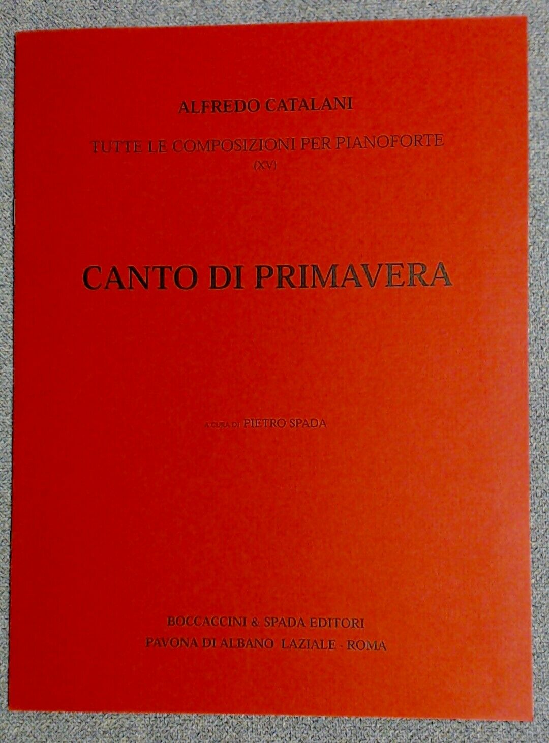 Alfredo Catalani Song Of Spring Canto Di Premavera - Click Image to Close