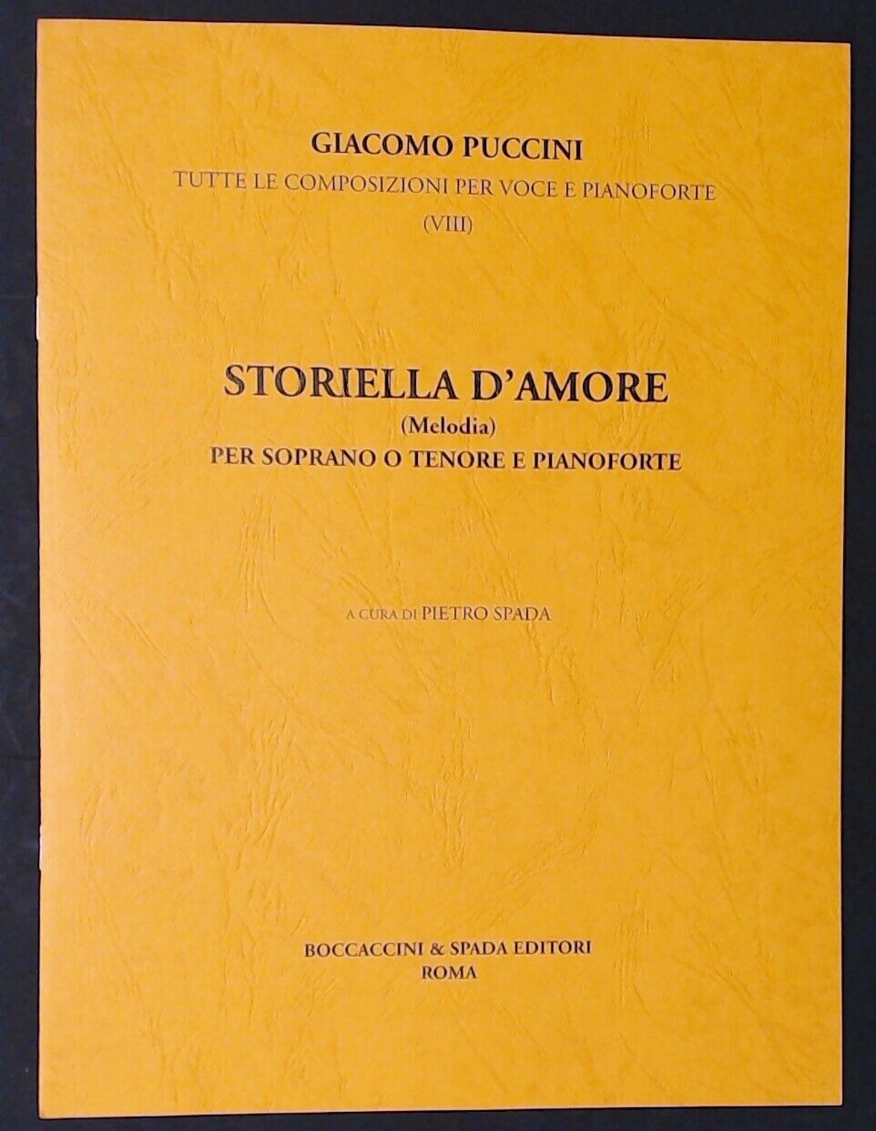 Giacomo Puccini Storiella D'Amore Soprano and Tenor - Click Image to Close