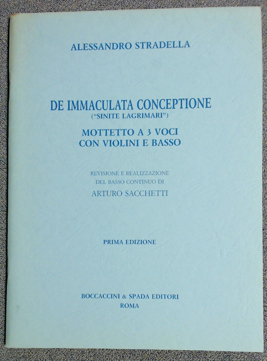 Alessandro Stradella Immaculate Conception Violin & Bass - Click Image to Close