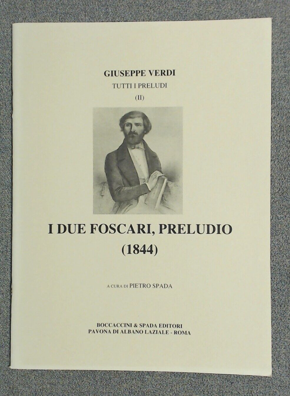 Giuseppe Verdi Due Voscari Prelude Boccaccini & Spada - Click Image to Close